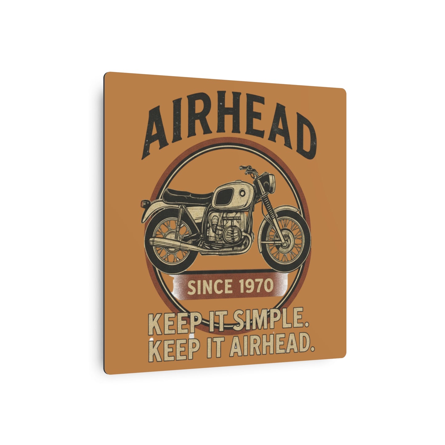 Airhead Motorcycle Metal Art Sign, Wall Decor for Bike Lovers, Garage Decor, Man Cave Art, Gift for Riders