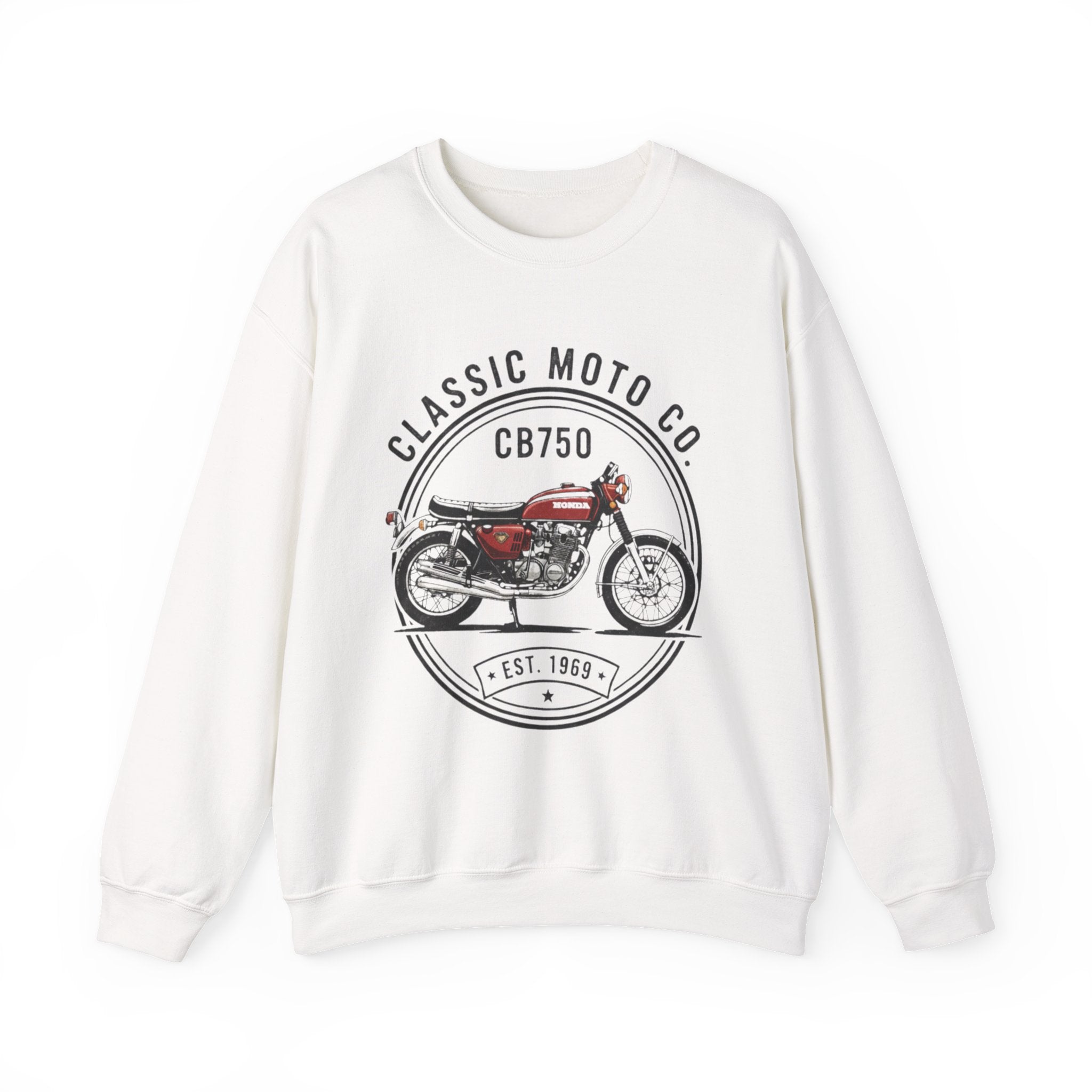Honda CB750|Classic Moto Co. Sweatshirt | Unisex Vintage Motorcycle Crewneck | Perfect Gift for Bikers, Dad, Father's Day, Casual Comfort