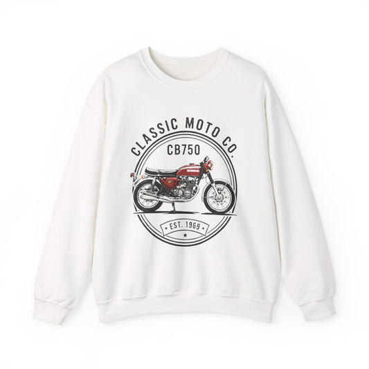 Classic Moto Co. Sweatshirt | Unisex Vintage Motorcycle Crewneck | Perfect Gift for Bikers, Dad, Father's Day, Casual Comfort