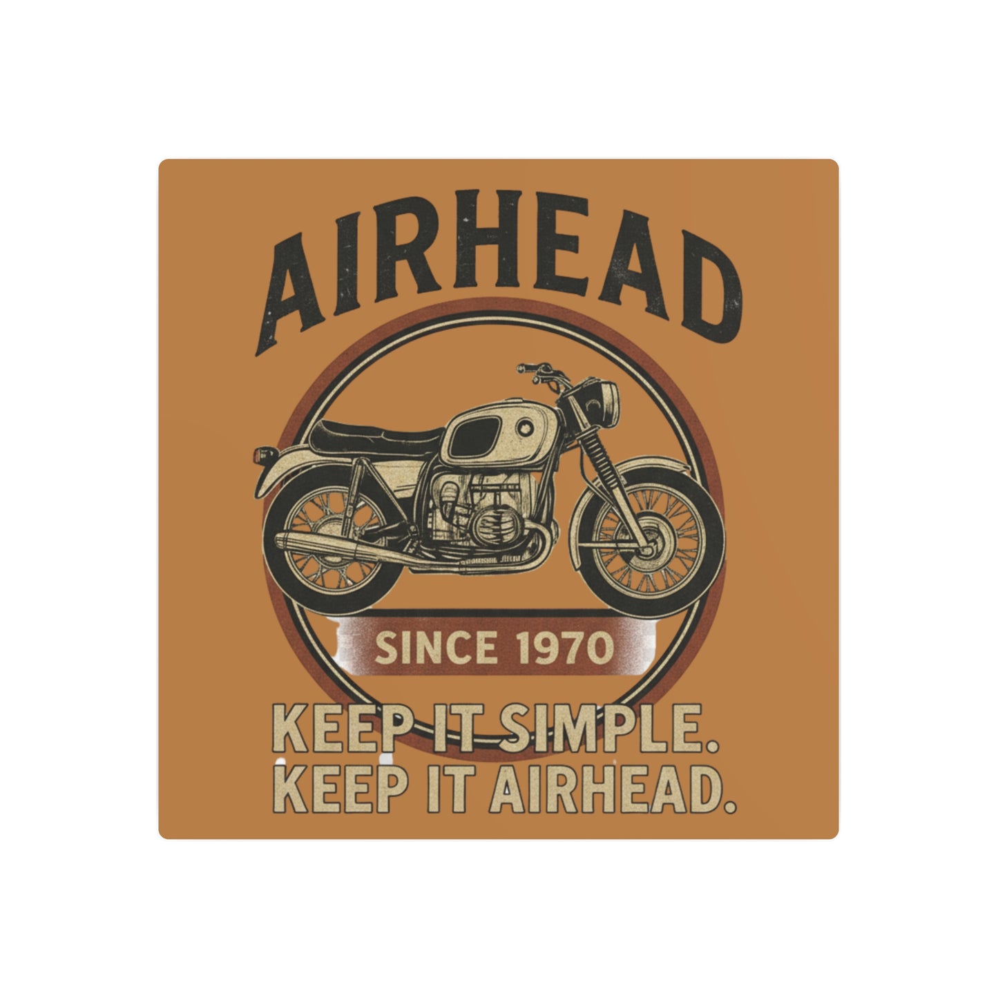 Airhead Motorcycle Metal Art Sign, Wall Decor for Bike Lovers, Garage Decor, Man Cave Art, Gift for Riders