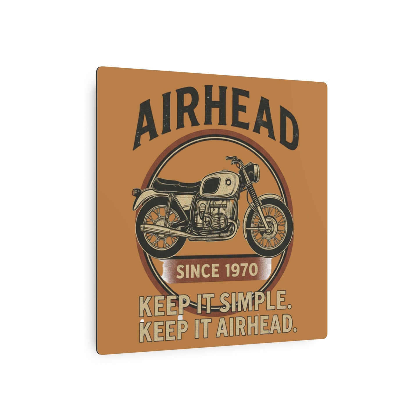 Airhead Motorcycle Metal Art Sign, Wall Decor for Bike Lovers, Garage Decor, Man Cave Art, Gift for Riders