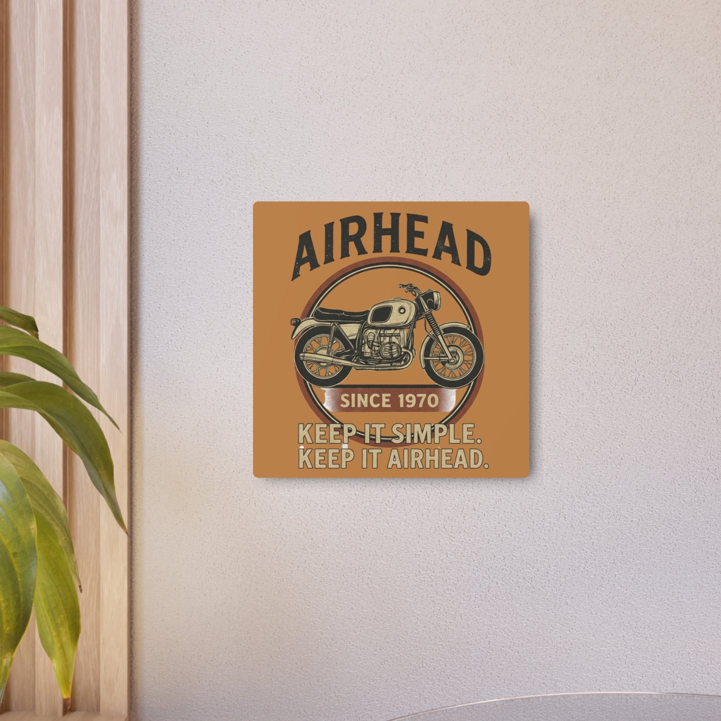 Airhead Motorcycle Metal Art Sign, Wall Decor for Bike Lovers, Garage Decor, Man Cave Art, Gift for Riders
