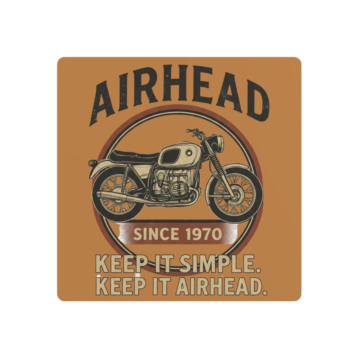 Airhead Motorcycle Metal Art Sign, Wall Decor for Bike Lovers, Garage Decor, Man Cave Art, Gift for Riders