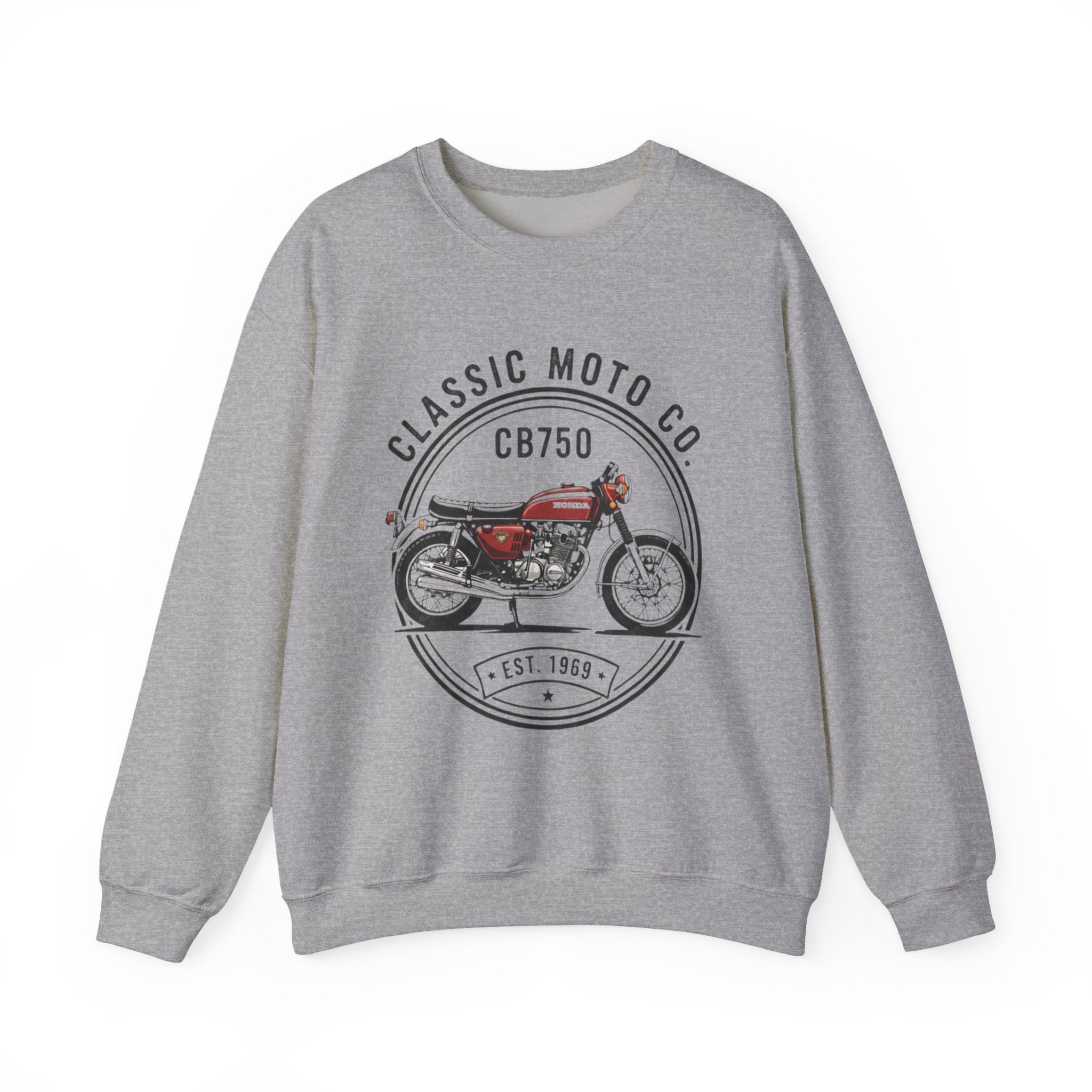 Honda CB750|Classic Moto Co. Sweatshirt | Unisex Vintage Motorcycle Crewneck | Perfect Gift for Bikers, Dad, Father's Day, Casual Comfort