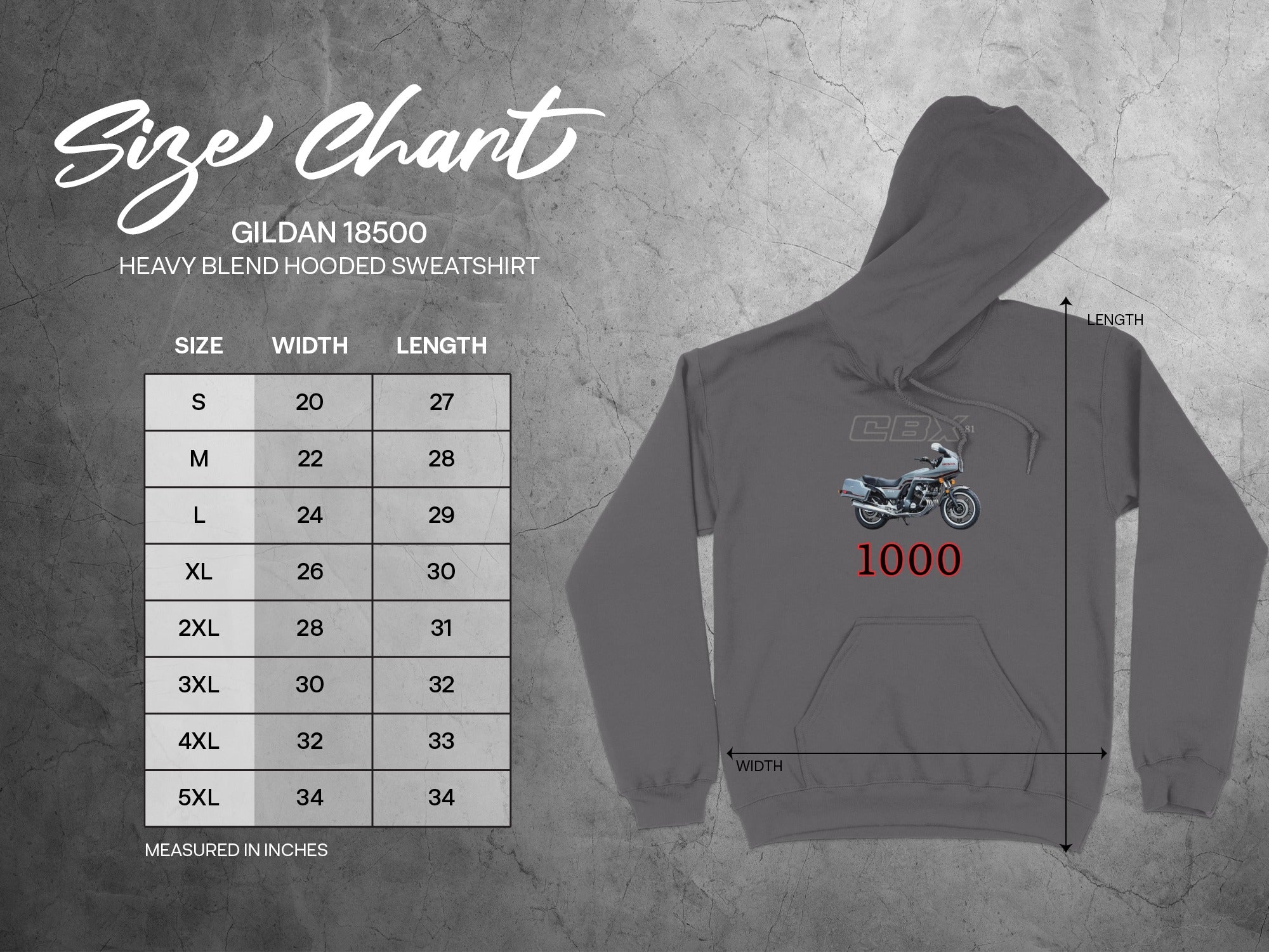 Custom Motorcycle Design Grey Pullover Hooded Sweatshirt