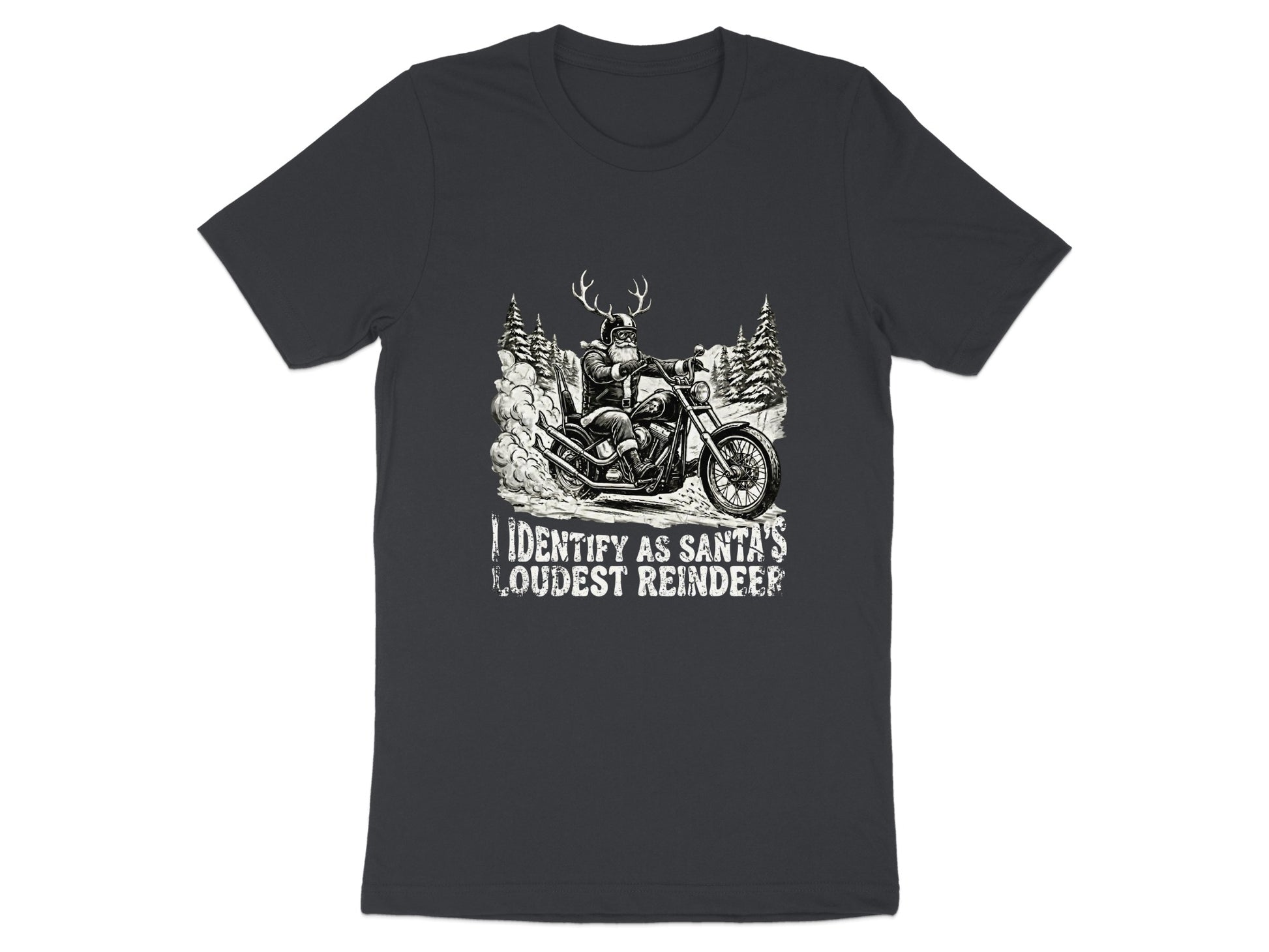 Santa's Loudest Reindeer Motorcycle Christmas Shirt