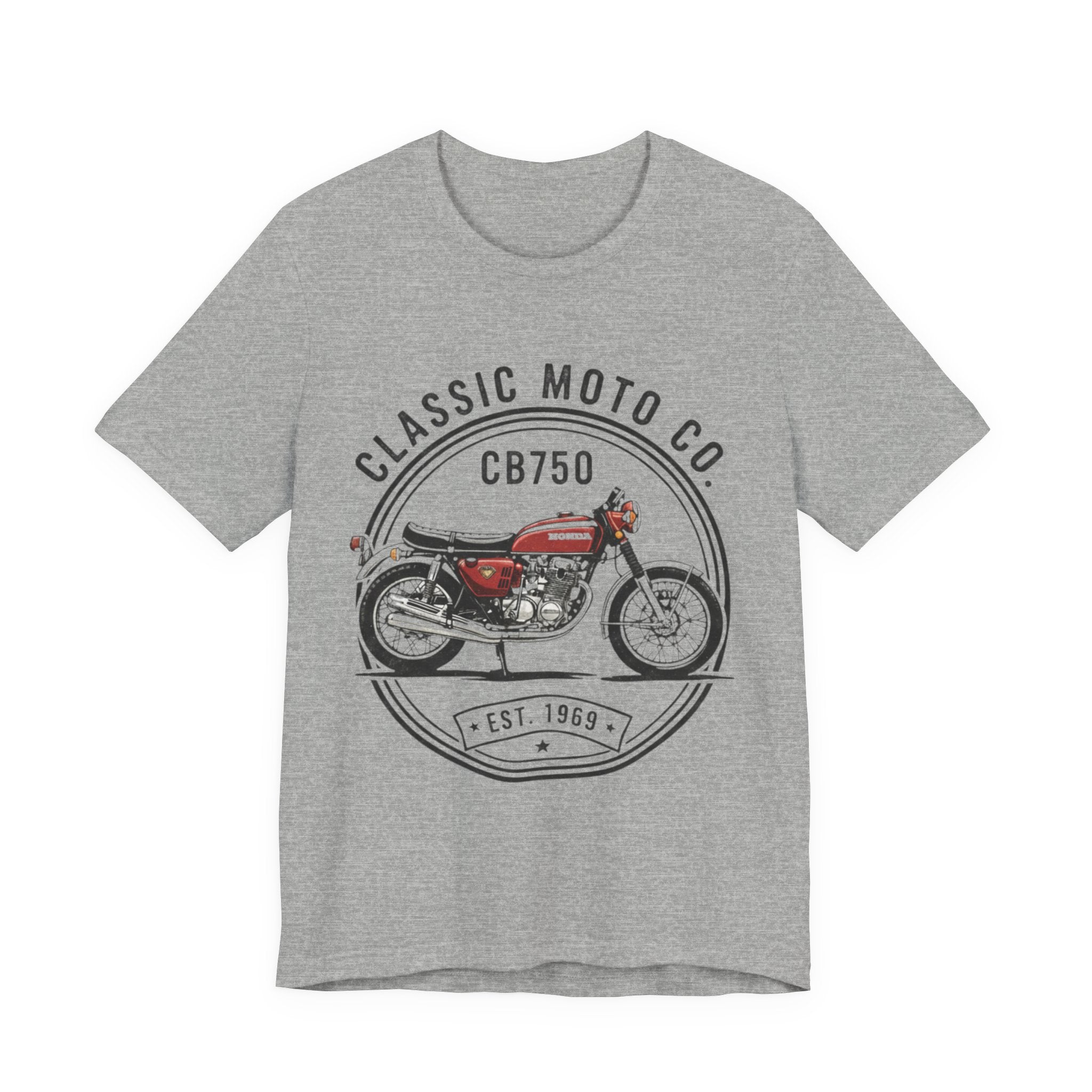 Honda CB750, Classic Moto Co Unisex Tee - Perfect for Riders, Gift for Motorcycle Lovers, Vintage Style Shirt, Casual Wear, Biker Fashion