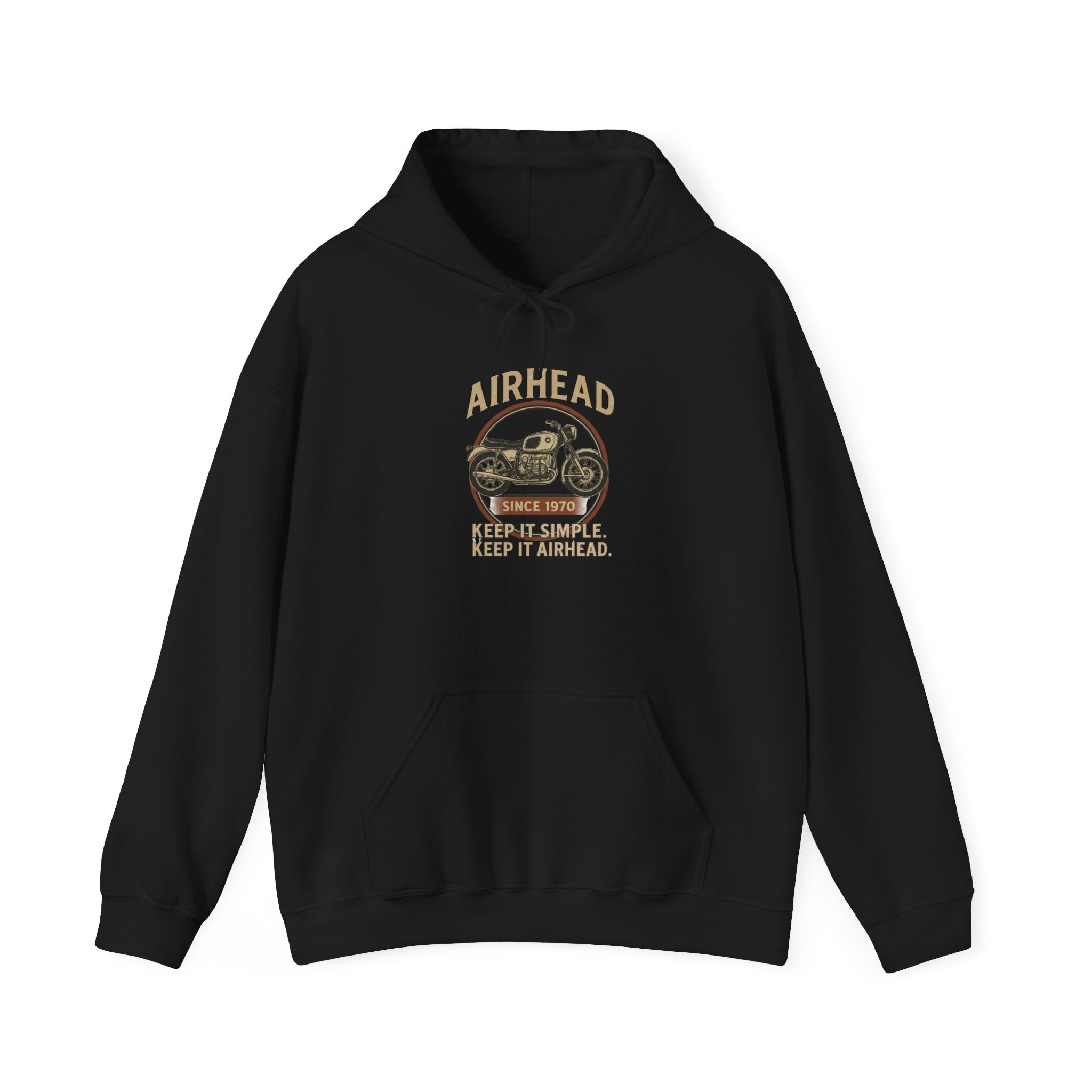 BMW Airhead Motorcycle Hoodie - Keep It Airhead | Unisex Comfortable Sweatshirt for Bikers, Casual Wear, Gifts, Road Trips, and Adventures
