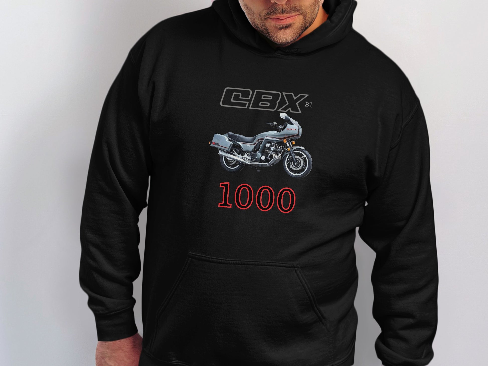 CBX 81 1000 Motorcycle Graphic Black Hoodie Product