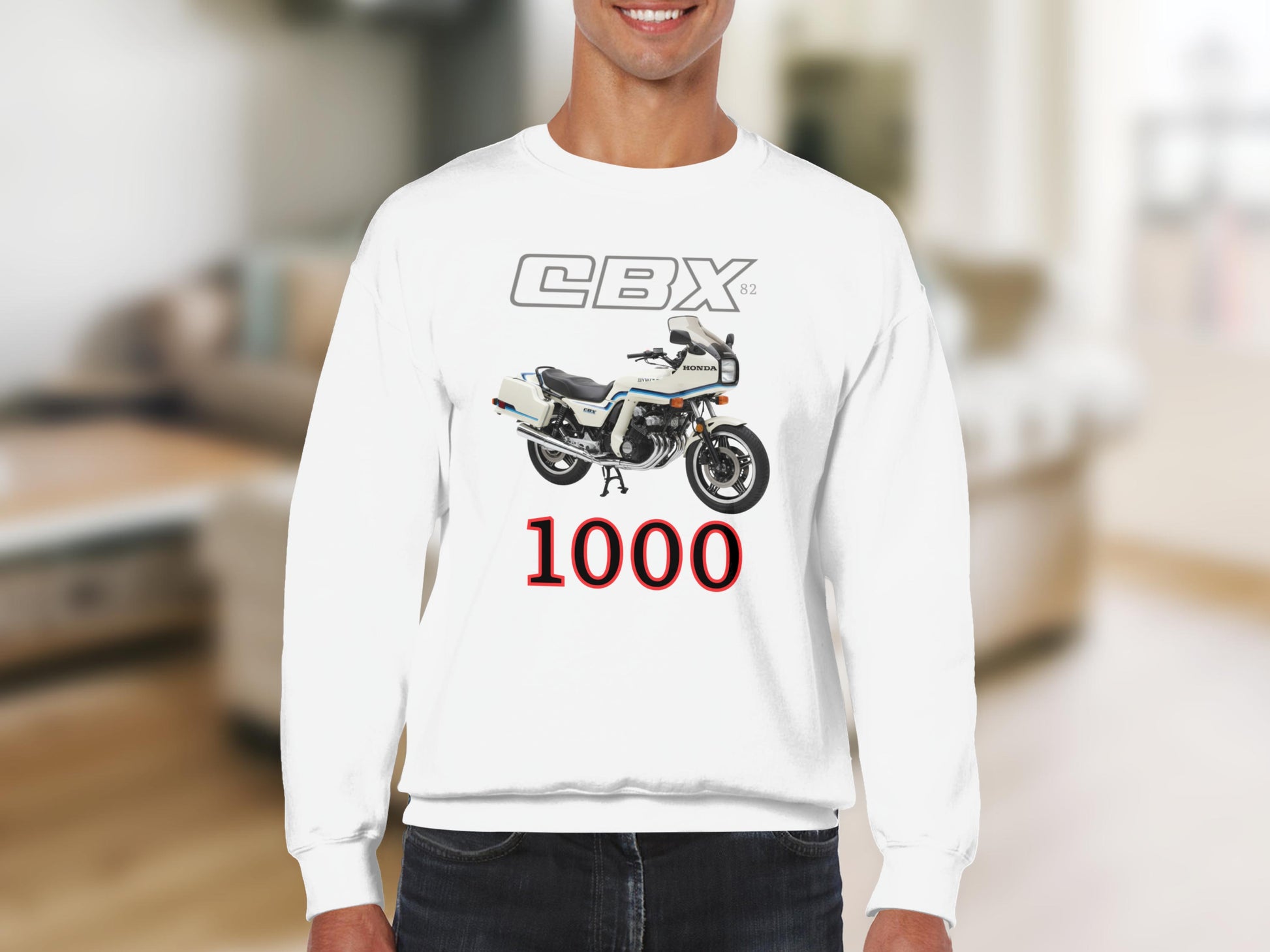 Vintage Motorcycle CBX 1000 Graphic Sweatshirt