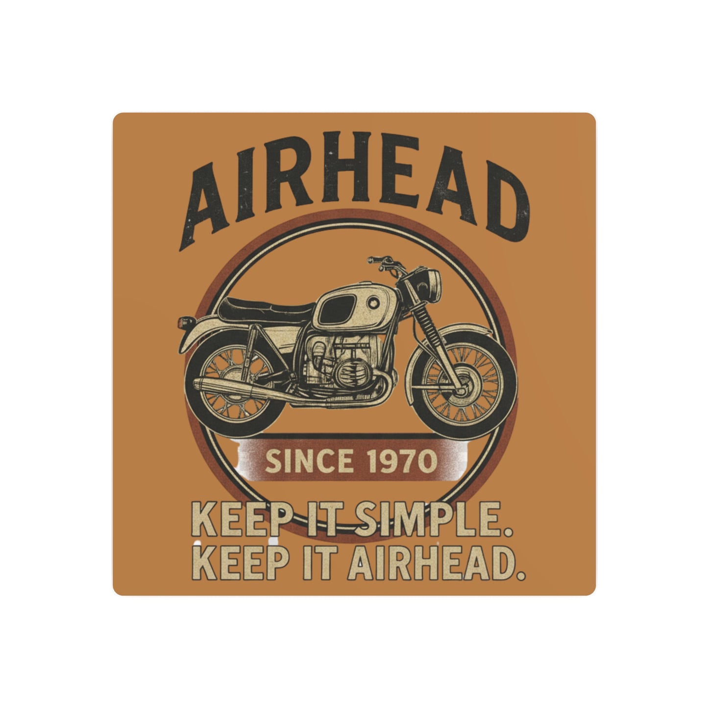 Airhead Motorcycle Metal Art Sign, Wall Decor for Bike Lovers, Garage Decor, Man Cave Art, Gift for Riders
