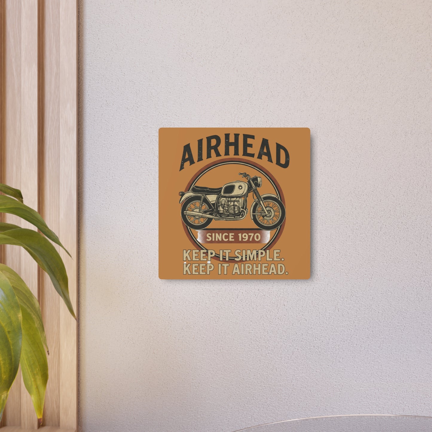 Airhead Motorcycle Metal Art Sign, Wall Decor for Bike Lovers, Garage Decor, Man Cave Art, Gift for Riders