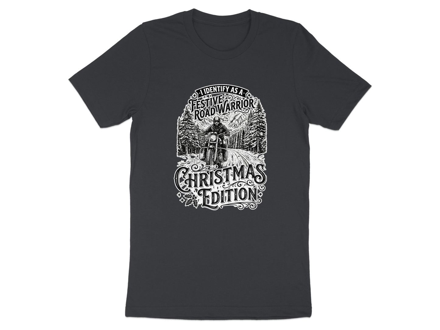Festive Road Warrior Christmas Edition graphic t-shirt