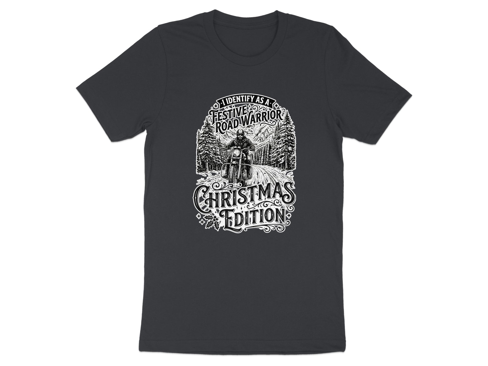 Festive Road Warrior Christmas Edition graphic t-shirt