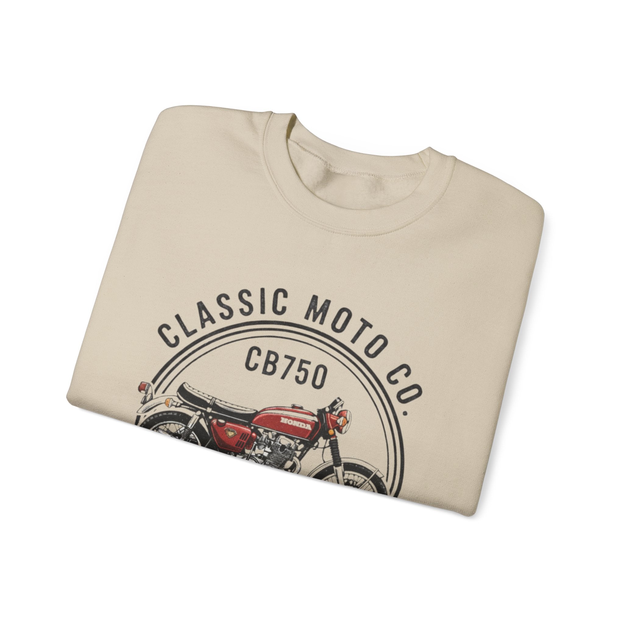 Honda CB750|Classic Moto Co. Sweatshirt | Unisex Vintage Motorcycle Crewneck | Perfect Gift for Bikers, Dad, Father's Day, Casual Comfort
