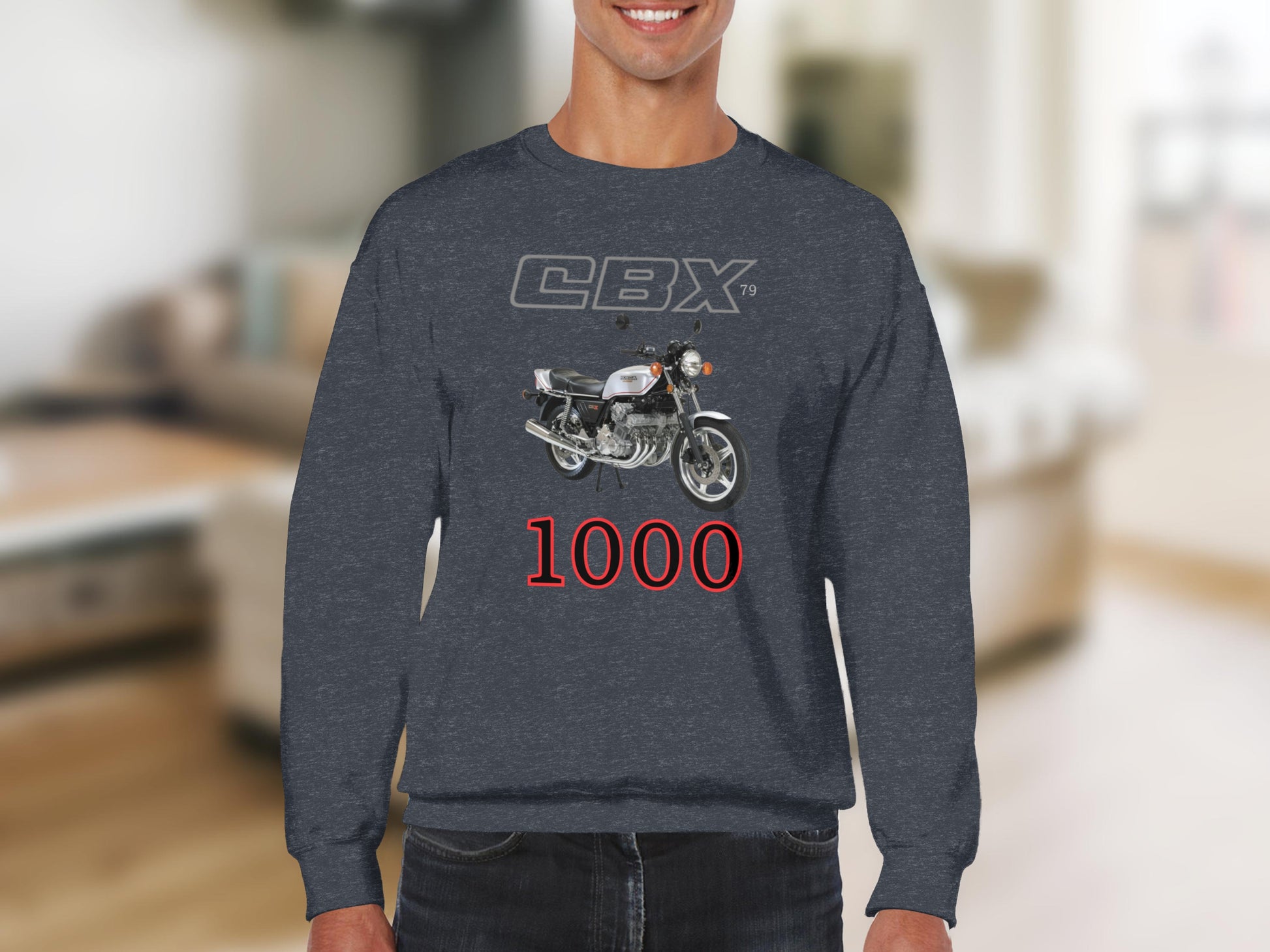 Vintage CBX 79 Motorcycle 1000 Graphic Sweatshirt