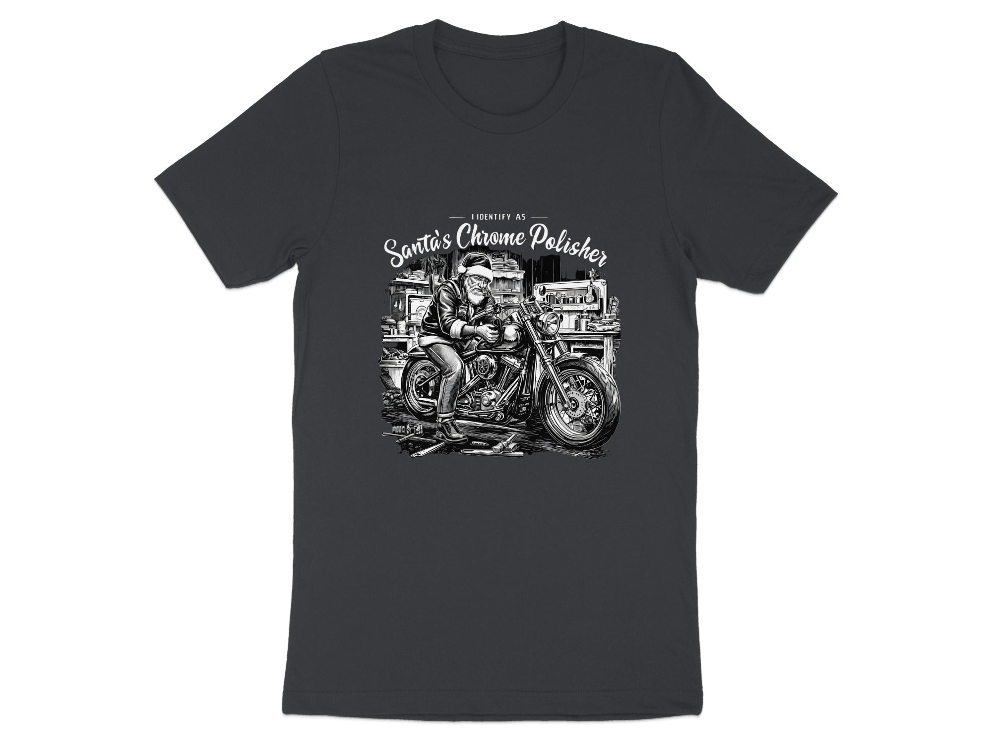 Funny Santa's Chrome Polisher Graphic T-Shirt