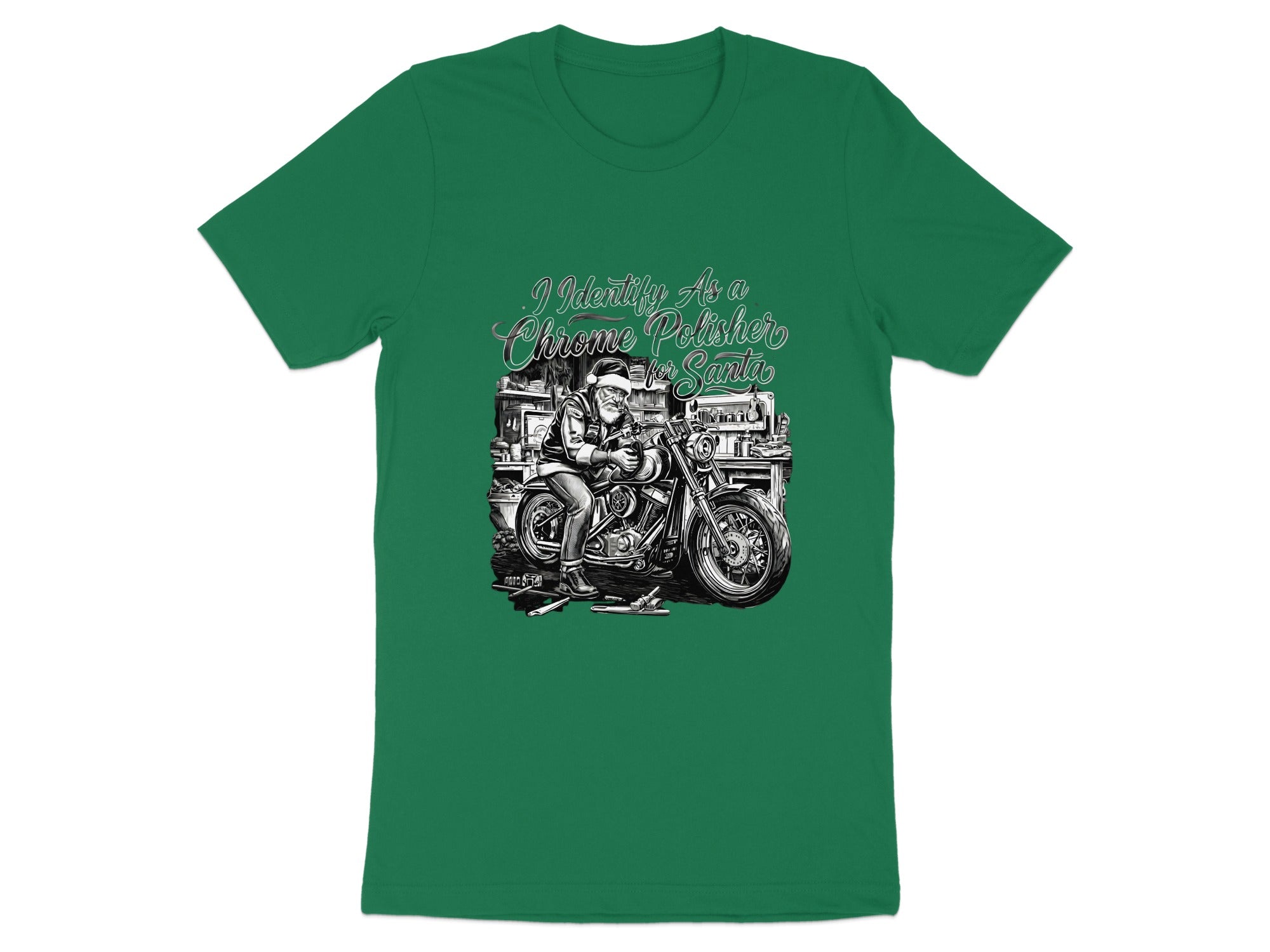 I Work as a Chrome Polisher Santa Printed Shirt