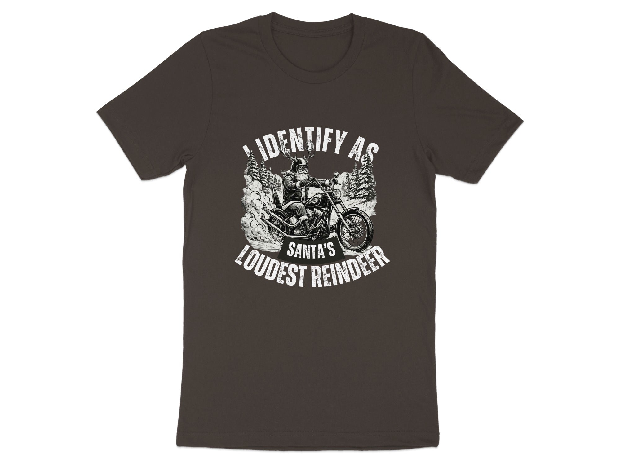 I Identify as Santa's Loudest Reindeer Motorcycle Tshirt