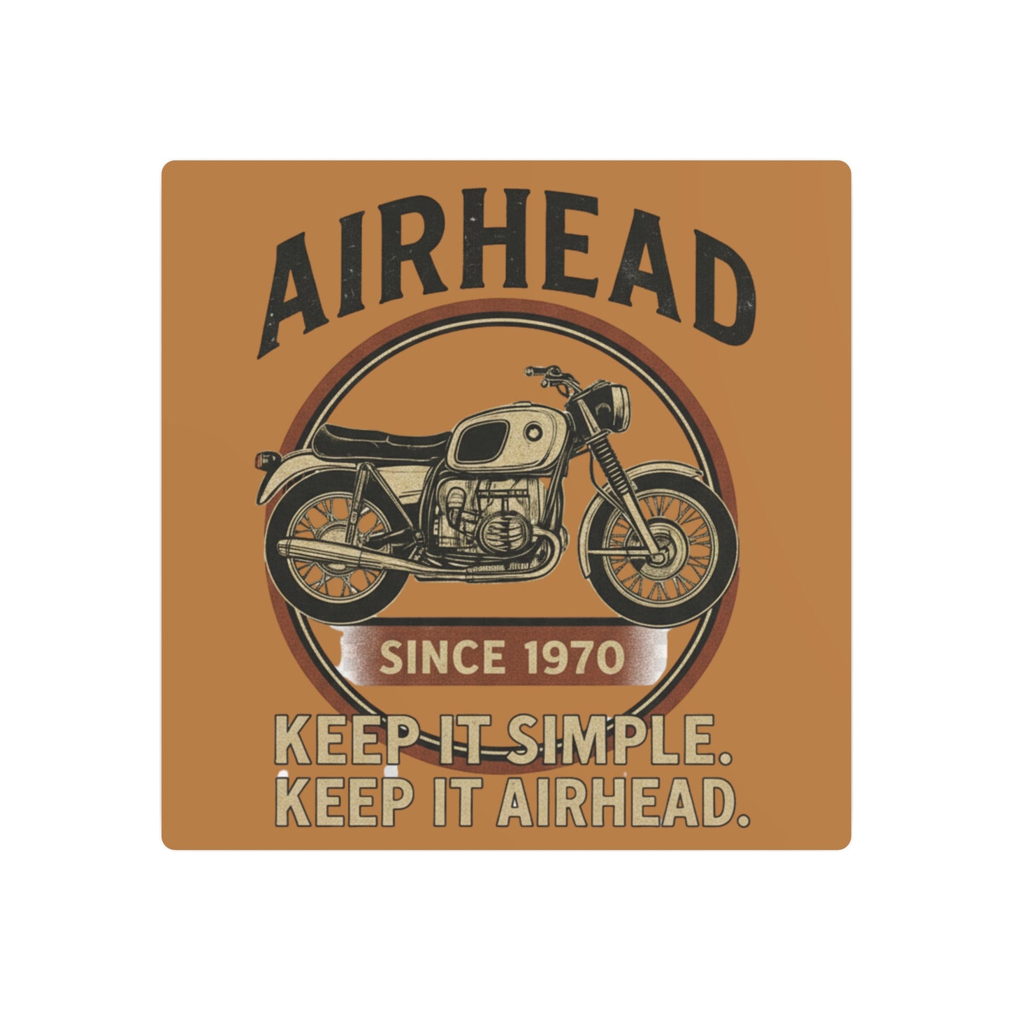 Airhead Motorcycle Metal Art Sign, Wall Decor for Bike Lovers, Garage Decor, Man Cave Art, Gift for Riders