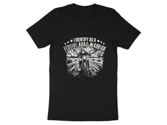 Festive Road Warrior Graphic Tee for Motorcycle Enthusiasts