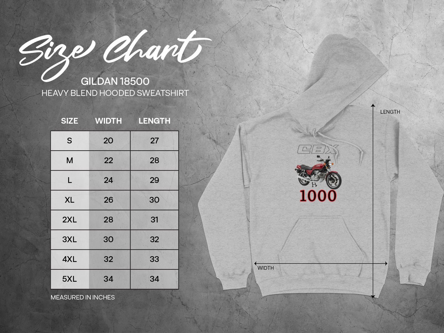 CBX 1000 Motorcycle Graphic Hooded Sweatshirt