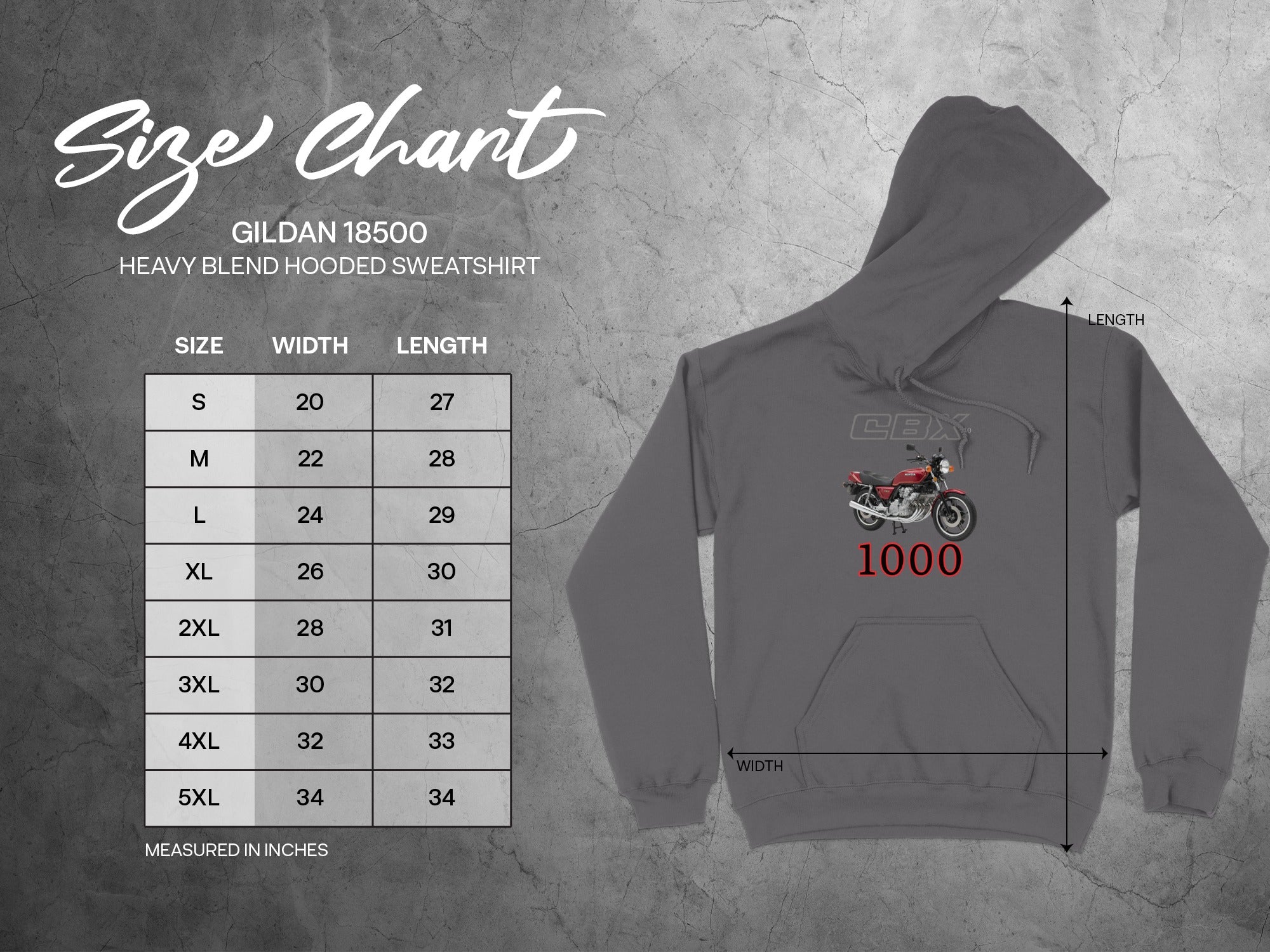 Classic CBX Motorcycle Hoodie with Unique 1000 Print