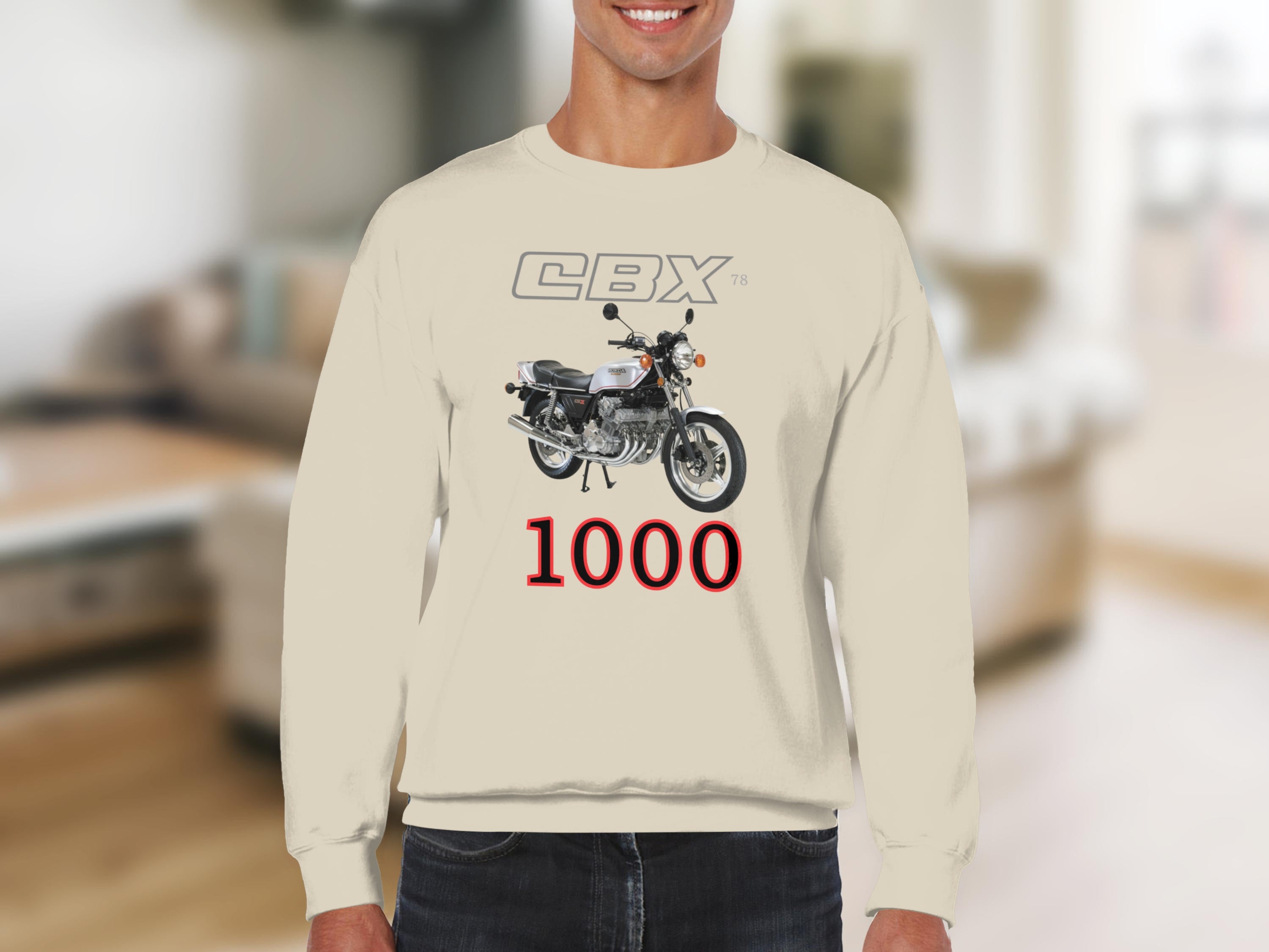 Vintage CBX Motorcycle Graphic Crewneck Sweatshirt