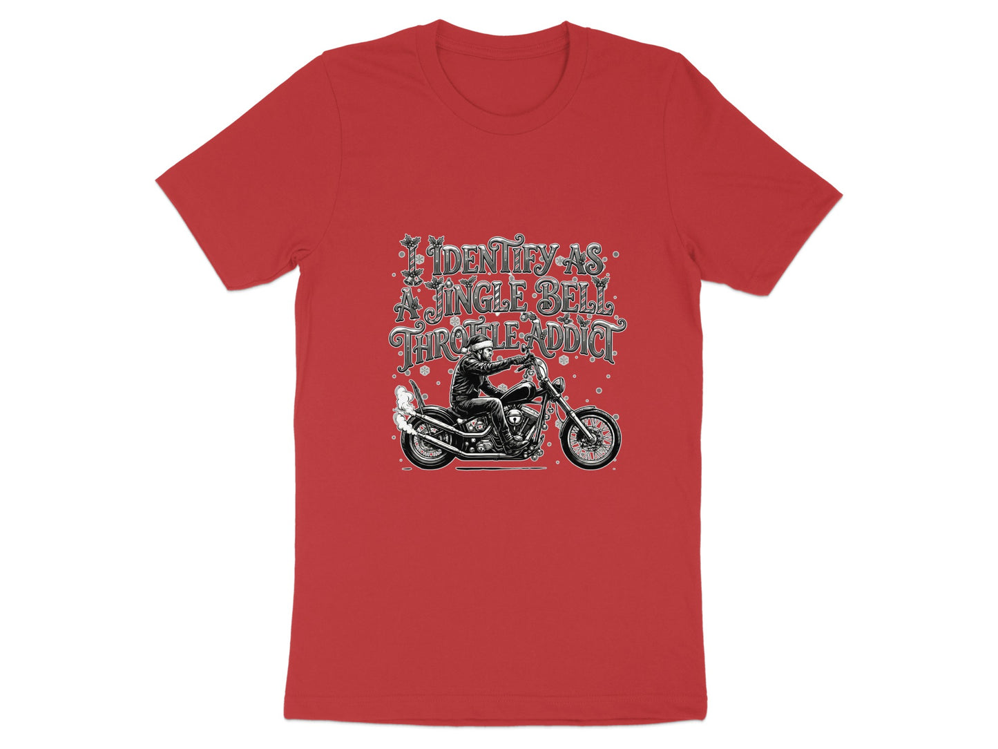 Identify As A Throttle Addict Biker T-Shirt