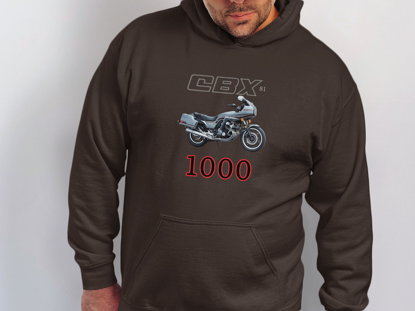 Vintage CBX 81 Graphic Hoodie with Classic Motorcycle