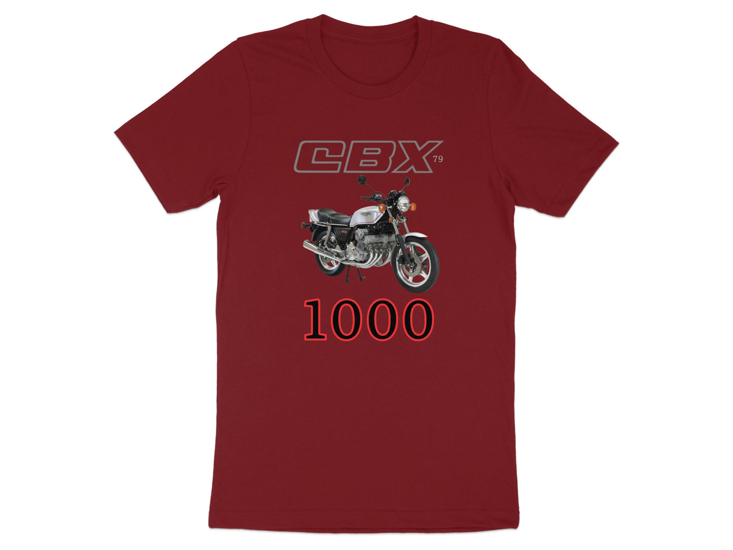 Vintage Red CBX 1000 Motorcycle Graphic T-Shirt