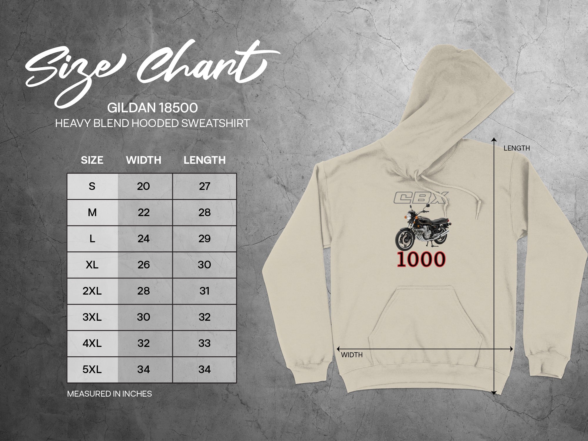 Vintage Motorcycle Design CBX 1000 Hooded Sweatshirt