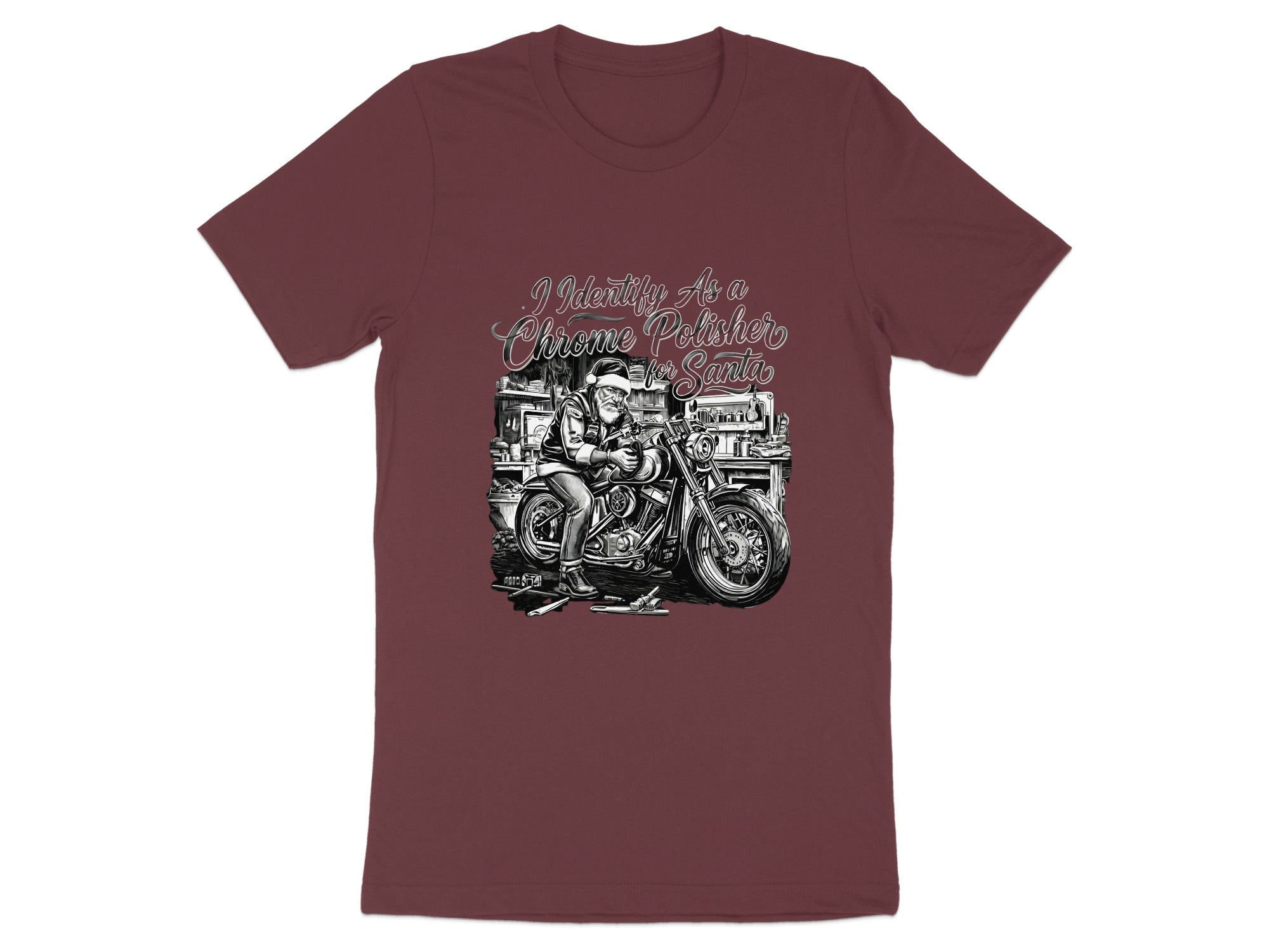 I Identify As a Chrome Polisher Santa T-shirt