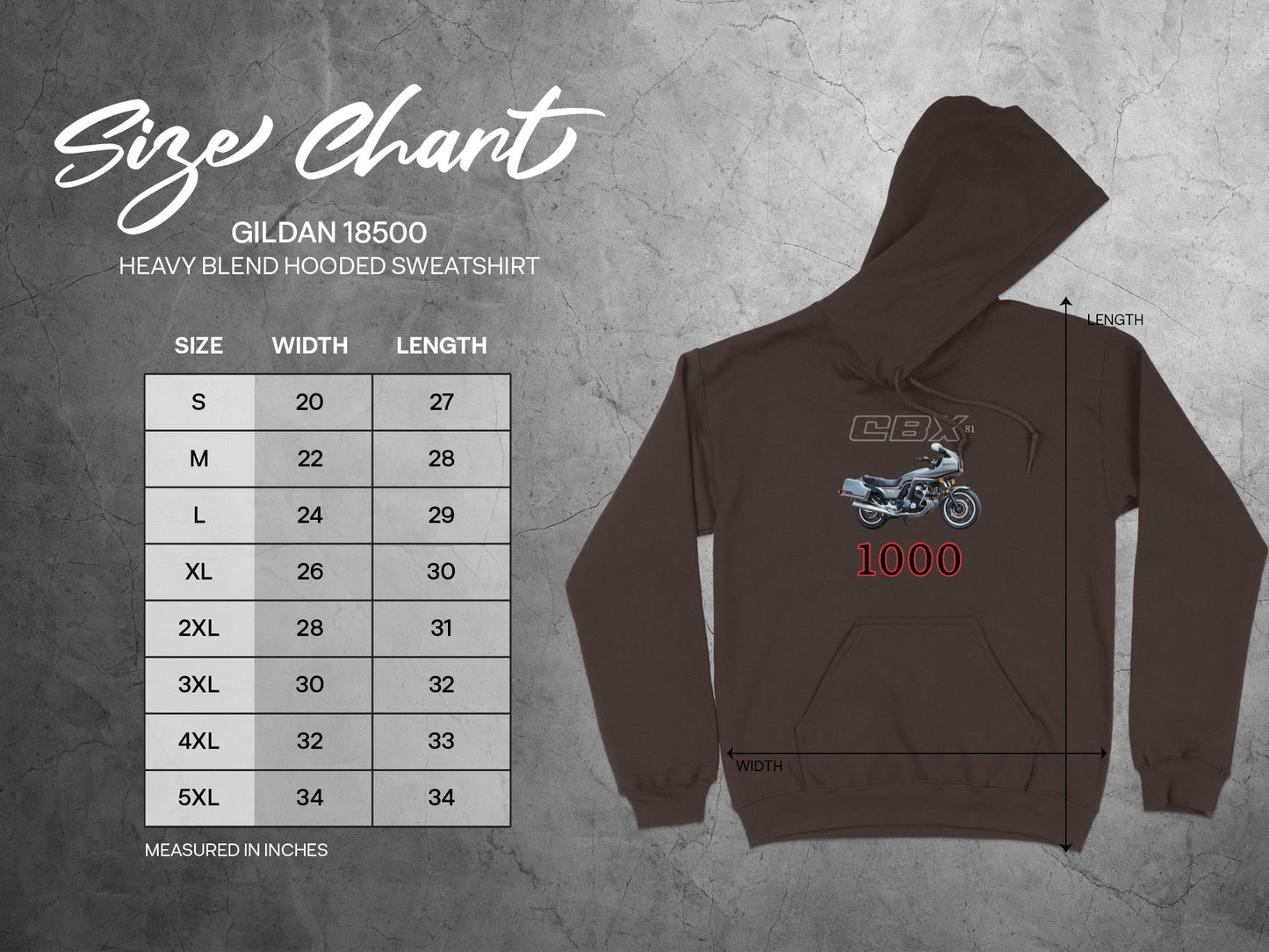 Motorbike Graphic with CBX 1000 Hooded Sweatshirt