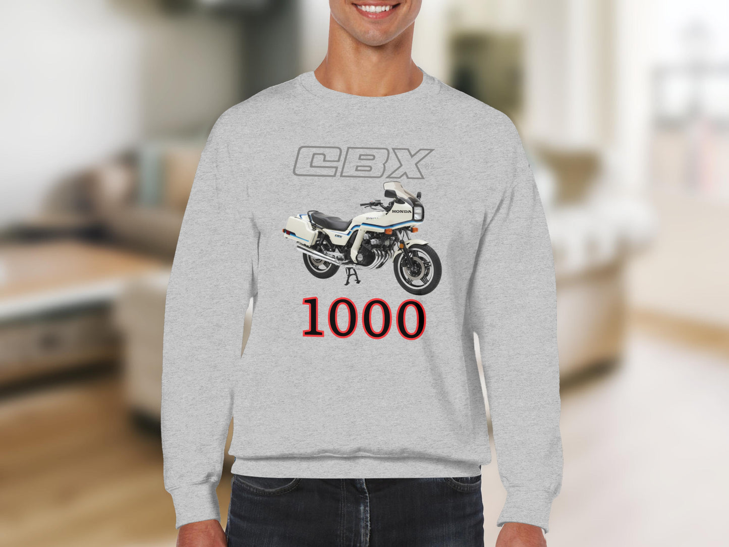 CBX 1000 Motorcycle Sweatshirt with Large Graphic