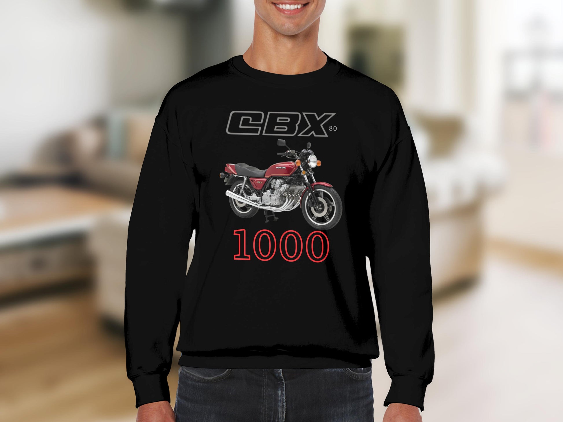 Vintage Motorcycle CBX 1000 Graphic Sweatshirt