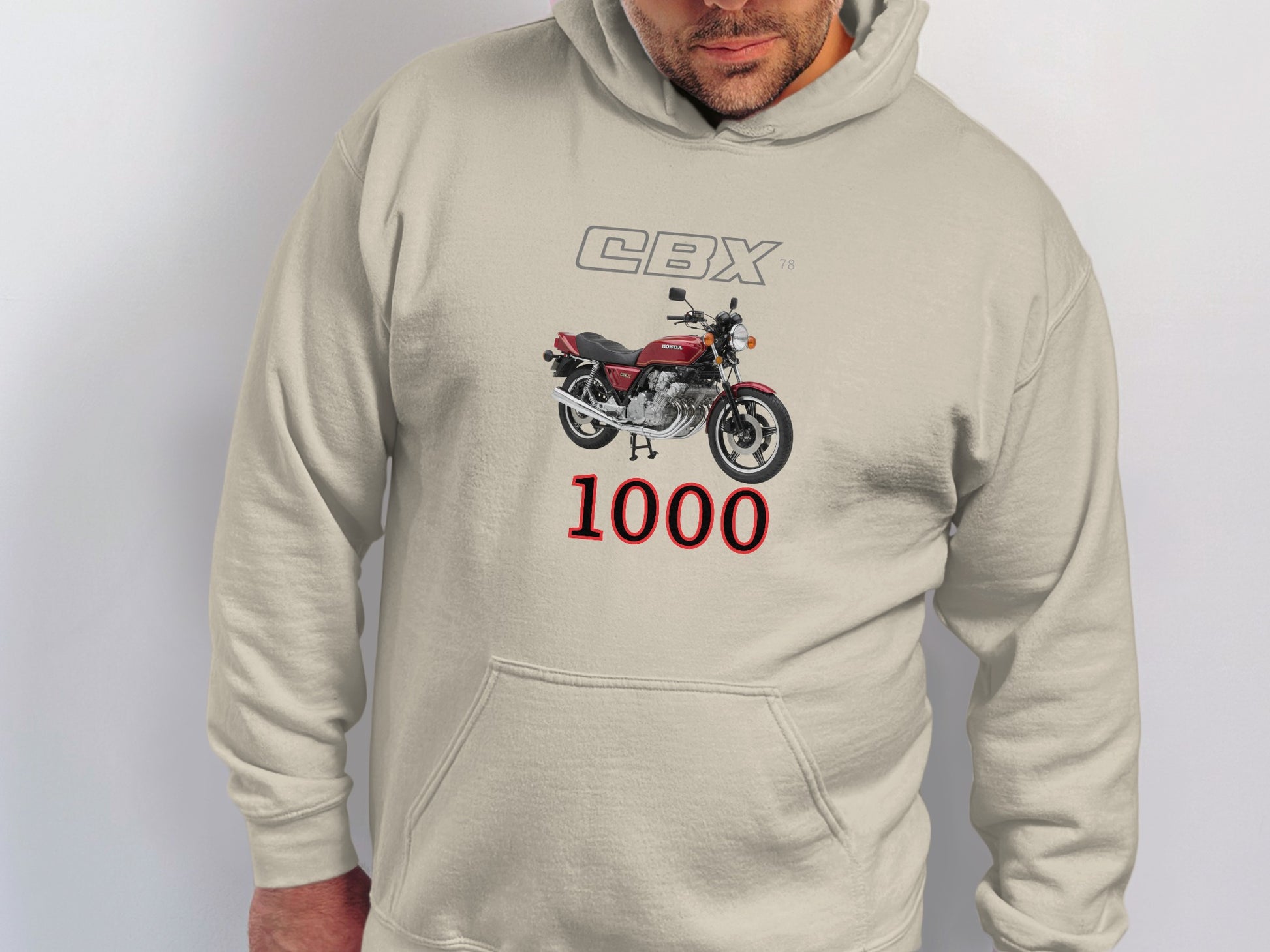 CBX 1000 Motorcycle Graphic Print Hoodie