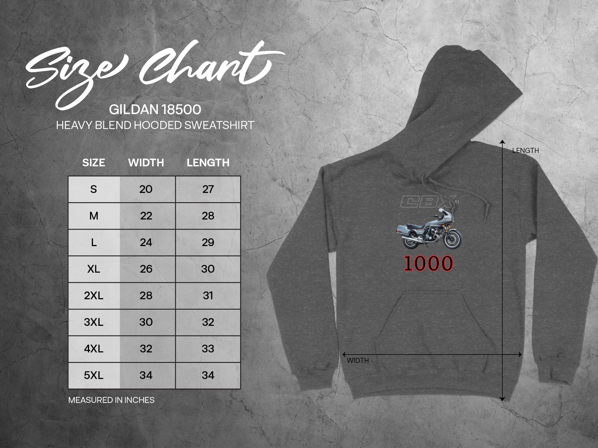 Motorcycle Graphic Grey Hooded Sweatshirt product